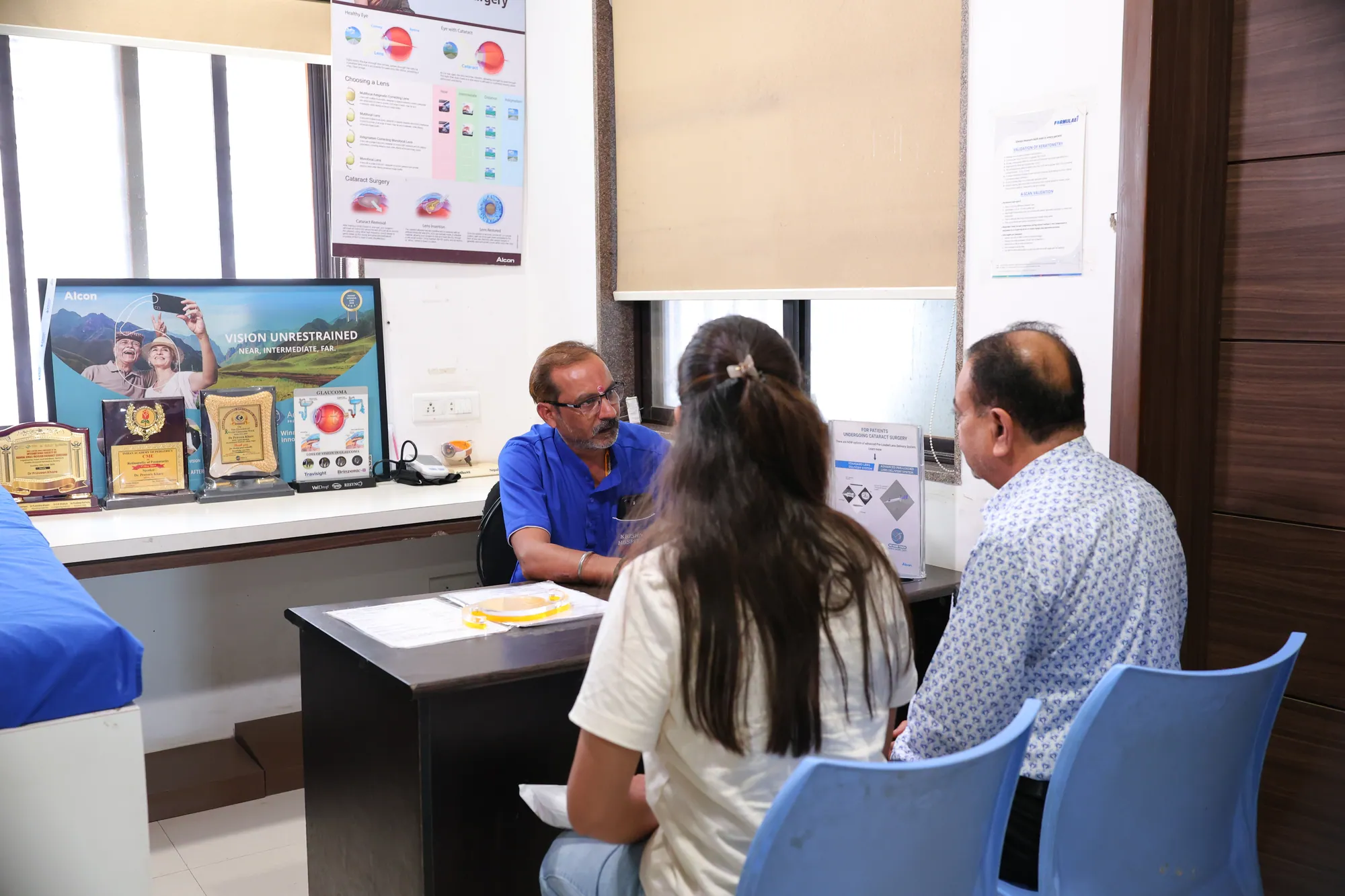 Patient discussion area at the hospital